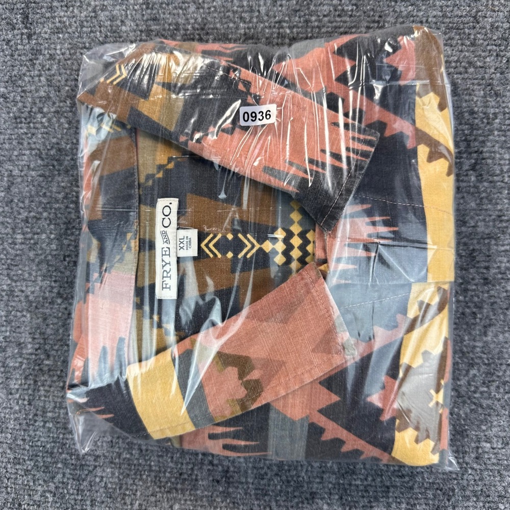 FRYE AND CO Southwestern Aztec Geometric Print Shirt Men's 2XL Outdoors Camping - Picture 10 of 10